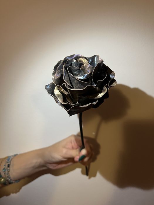Trandafir metal, handmade -pe comanda