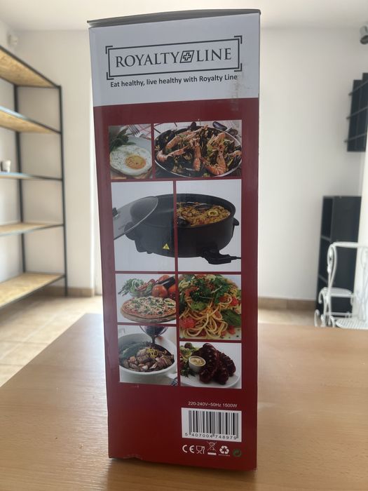 Tigaie electrică Royalty Line Party Pan, 42cm, 1500W – nouă, sigilată
