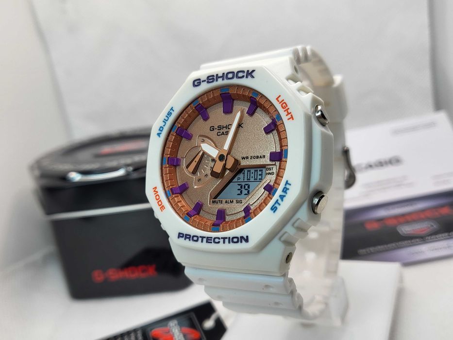 Ceas Sport Casio g shock gma s2100bs White roze , Nou,Garantie 2 ani