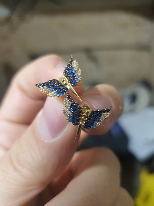 Златни дамски обеци Феникс 1.9гр 585/14к