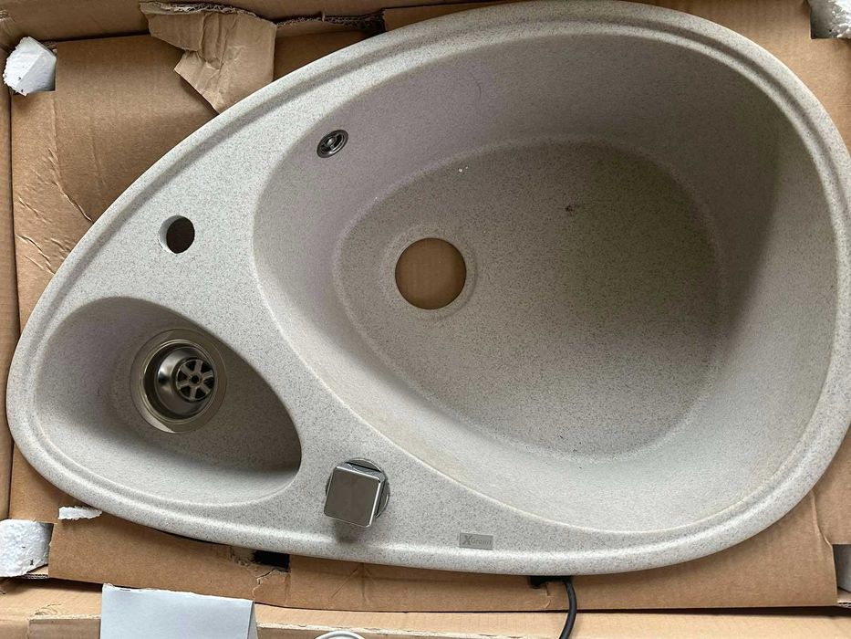 Кухненска гранитна мивка XElipse сива/бежова/черна