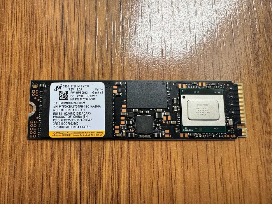 96% Здраве Micron 1000GB 1TB SSD NVMe SSD Gen 4 x4 PCIe 2280 6600MB/s