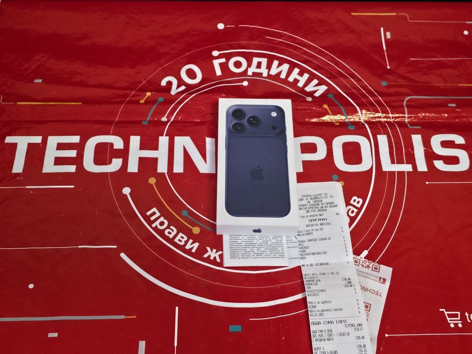 ЗАПЕЧАТАН 256GB iPhone 17 Pro Гаранция Технополис 2028г. Blue | Син