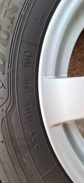 Jante aliaj Skoda Fabia2/Polo/Seat Ibiza 5x100-14"- 5½Jx14H2 +anvelope Dunlop Sport Bluresponse 185/60R14 82H DOT2024+21 Prezoane M14 F1,5 25MM CONICE