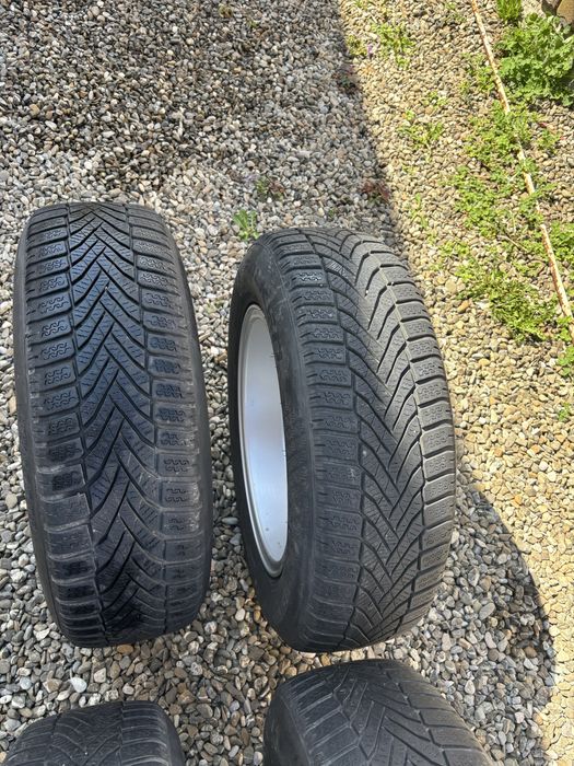 Set jante aliaj R 15 (5x112) cu anvelope 195/65R15, merg pe Seat,VW,Skoda,Audi