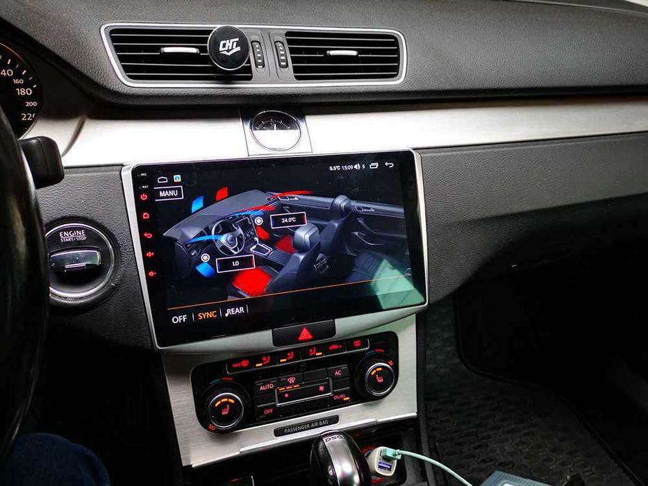 Navigatie VW Passat B6 B7 CC Octacore 6+64 SIM Meniuri MIB carplay