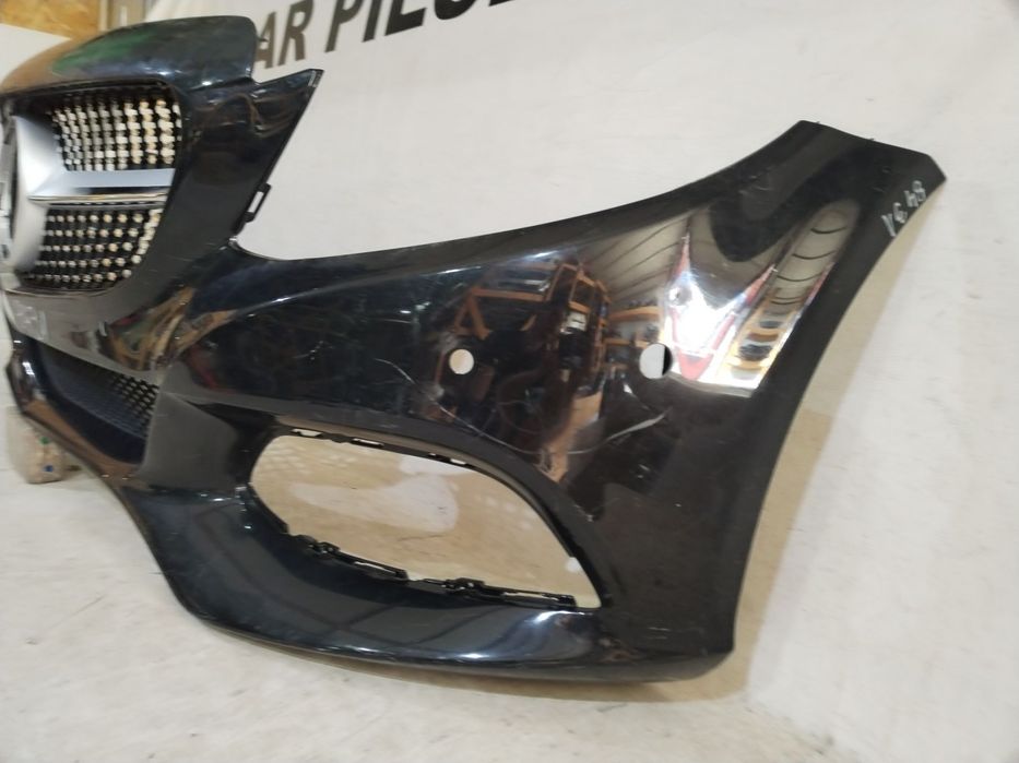 Bara fata Mercedes C-Class, W205, 2014, 2015, 2016, 2017, 2018, cod origine OE A2058800125, cu gauri pentru senzori de parcare (6).