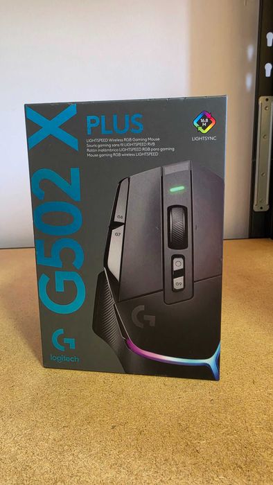Mouse gaming Logitech Lightspeed G502 X Plus, Wireless, RGB, 25600 dpi, Negru/Alb