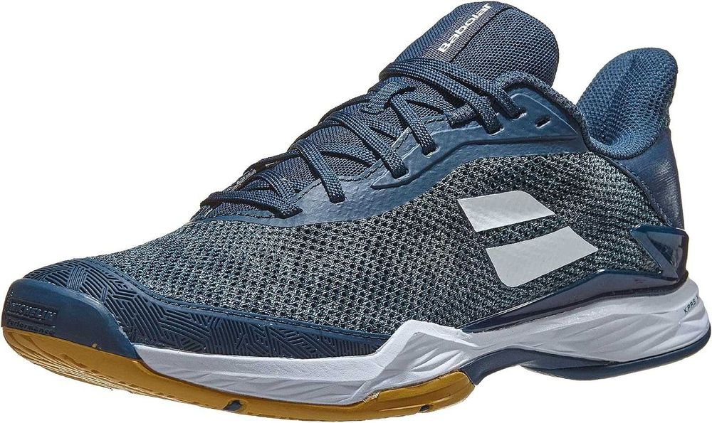 Мъжки тенис обувки Babolat Jet Tere All Court 44 номер в тъмносиньо и бяло (модел 30F21649-4076), С лека мрежеста горна част и подметка Michelin.