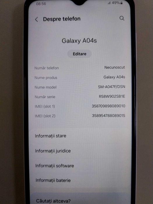 Samsung Galaxy A04s, 32GB, 3GB RAM, 4G, dual sim, White