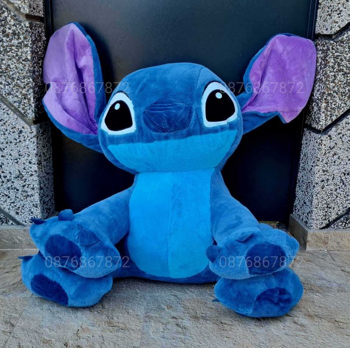 Голям плюшен СТИЧ , голяма плюшена играчка Лило и Стич Подарък 120 см