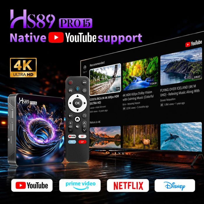 SmartBox HS 89 pro 15 Лучший ТВбокс 2026+1500 Каналов