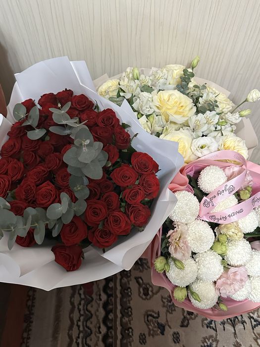 Букеты из роз, цветы