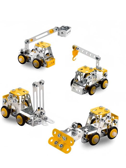 Металлический конструктор "Строительная спецтехника", 330 дет., 4 в 1