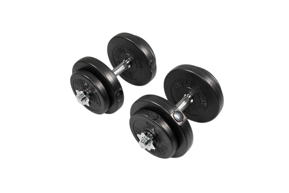 Set gantere reglabile 20 kg cu discuri ciment