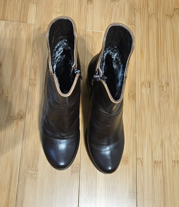 Ghete piele naturala 37_38 botine maro