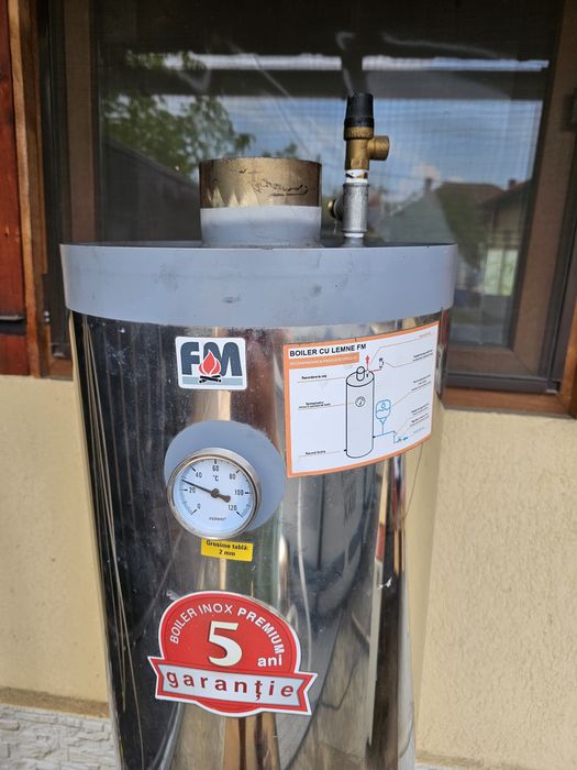 Cazan din inox cu focar pt.lemne 100 - 110 l