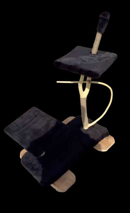 Когтеточка с площадками «Лофт», чёрная