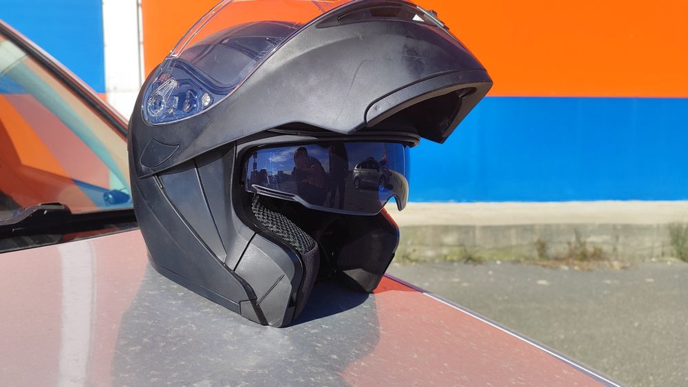 Шлем модуляр. Черный матовый