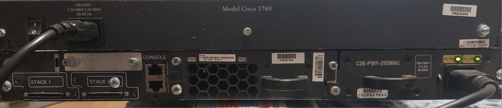 Switch router Cisco Catalyst 3750 e series / Cisco 1760 series