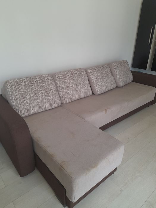 Vand canapea extensibila cu coltar depozitare