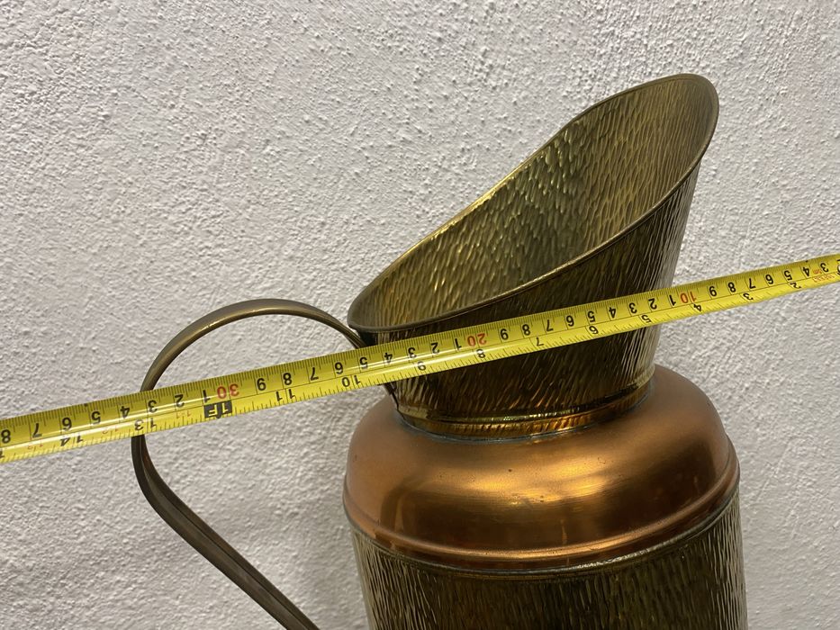 Огромна холандска кана от месинг и мед кош за чадъри ваза за сухи цвет