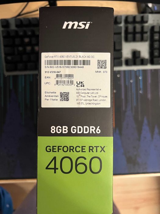 GeForce RTX™ 4060 Ventus 2x Black 8g oc