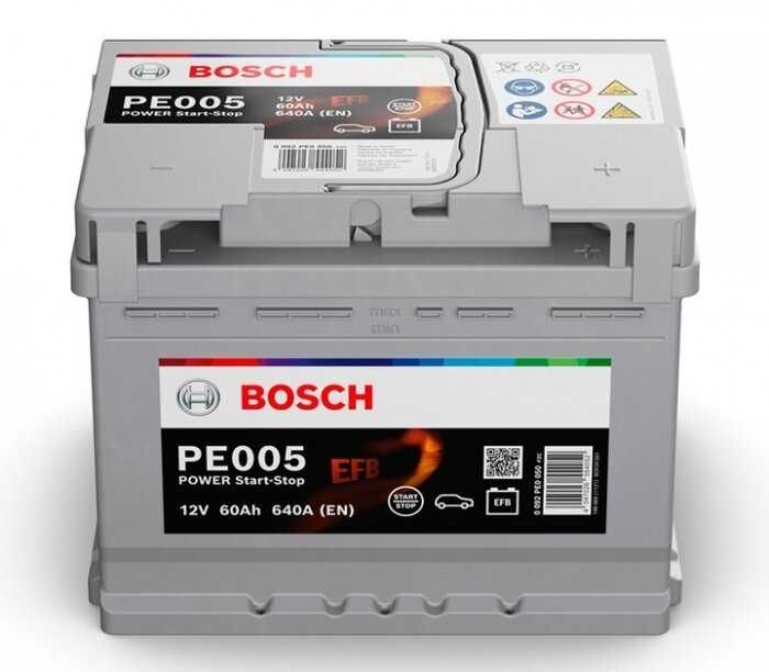 Нов акумулатор BOSCH PE005 POWER Start-Stop EFB 60Ah 640A