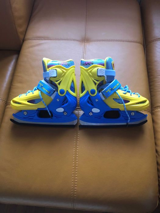 Продавам детски кънки за лед Nils Extreme, Сини/Жълти, S (31-34)