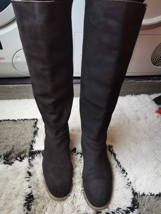 Daris ботуши, черни, естествен велур