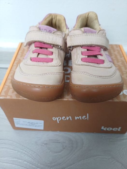 Papuci KOEL Barefoot din piele, mărime 24