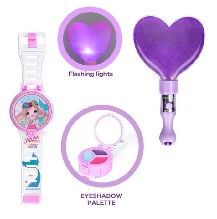 Set de frumusete cu machiaje si accesorii cosmetice
