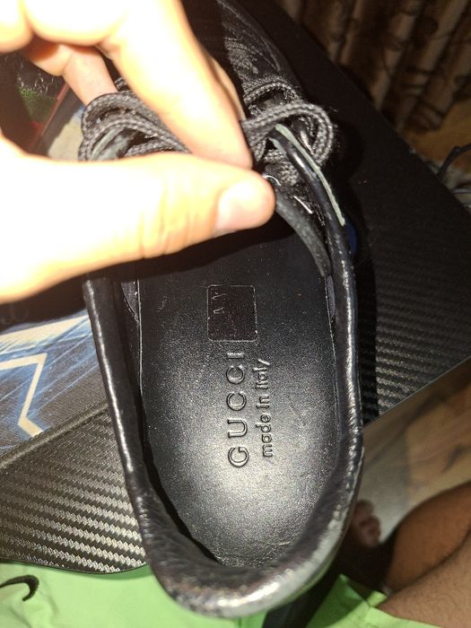 Gucci Leather Web Sneaker 'Black'