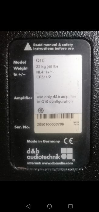 Vând 2 d&b audiotechnik Q10 originale