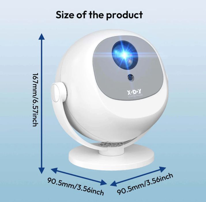 XGODY A2 Gimbal преносим проектор Android 11 WiFi6 Bluetooth