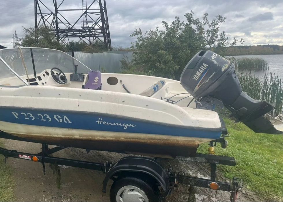 Продаётся катер с мотором Yamaha 40 4 тактный