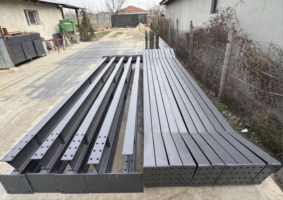 Vand 5 ferme la 10.00m și 10 stalpi la 4.00m + cuzineti