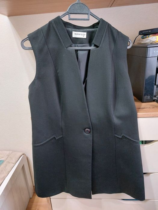 Женская офисная жилетка длинная 40-42