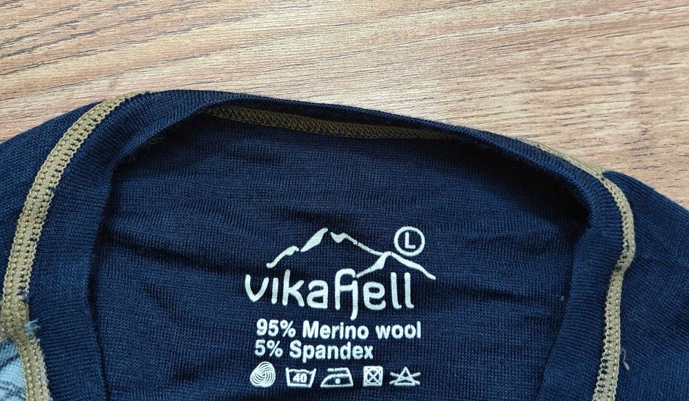 Vikafjell 100% Мериносова вълна дамски термо фланелка размер L