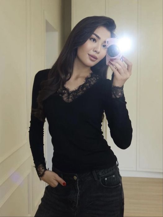 Лонгслив черный