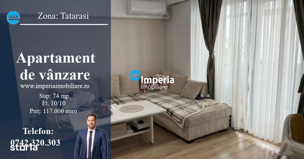 Apartament 3 cam, semi - decomandat, de vanzare zona Tatarasi - Dispe — fotografia 1