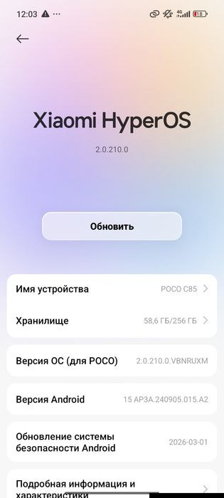 Поко с85 256гб акб 100 39цикл