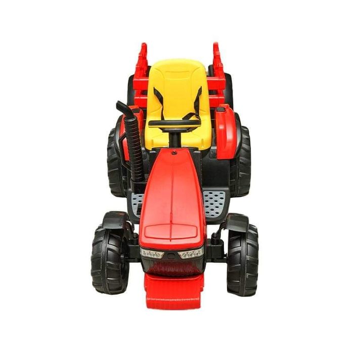 Tractor electric cu remorca telecomanda si baterie pentru copii