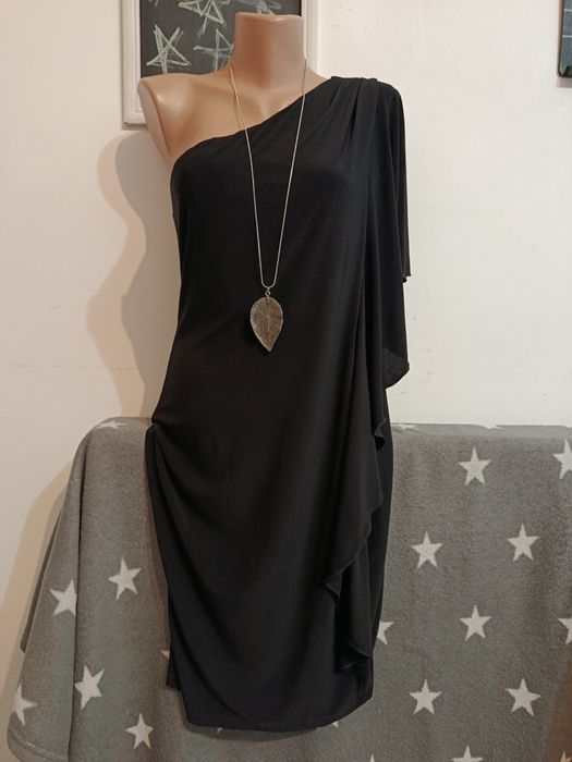 Rochie neagră eleganta Valerie Bertinelli Egyptian Style Rock Goth  M