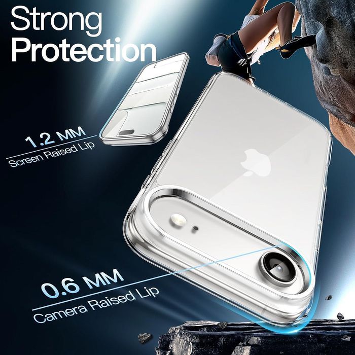 Прозрачен кейс space case за apple iphone 17 air