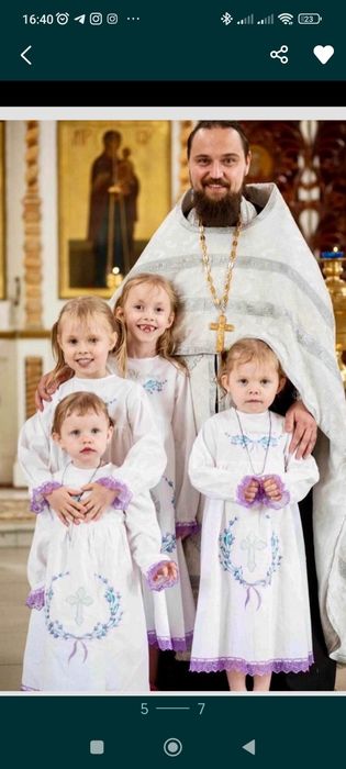 Рубашечка и полотенце для крещения