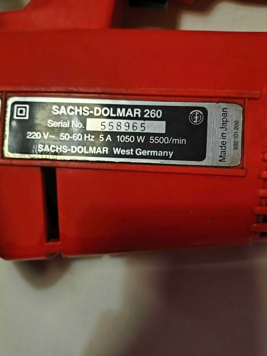 Sachs-Dolmar електрически верижен трион .Разглобен, почистен и смазан.