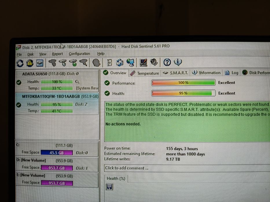 Vând SSD Micron 1Tb 2400 M2 mvme