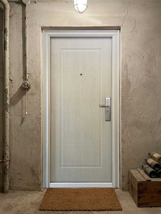 Usa Intrare Metalica Stanga Bej Apartament Birou Sediu LIN 205x88cm + LIVRARE GRATUITA !