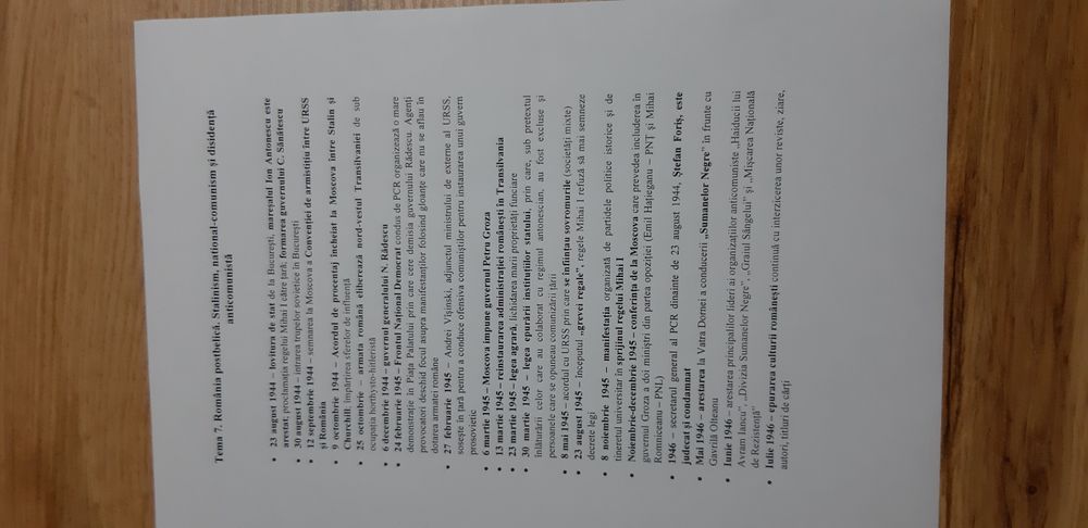 Repere Cronologice Istorie pentru Academia de Politie